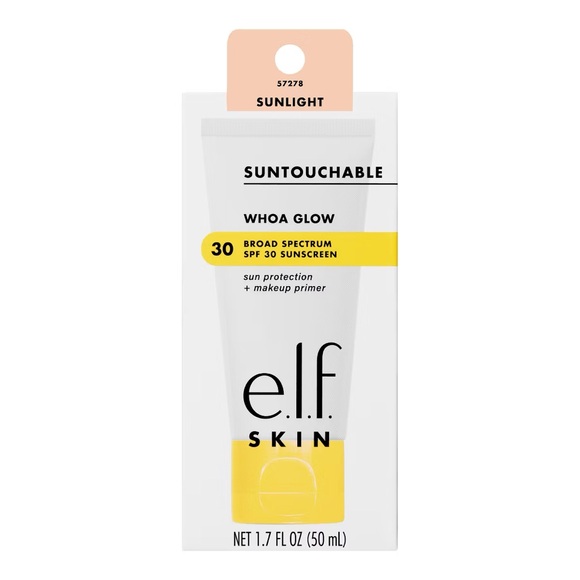 ELF SKIN Suntouchable Whoa Glow Sunscreen & Primer SPF 30, NEW - Picture 8 of 8
